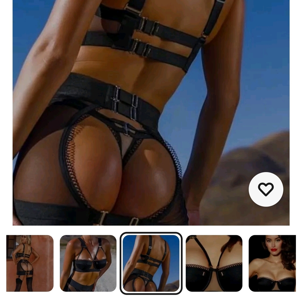 Black Intimate Lingerie 2 Piece - image 2